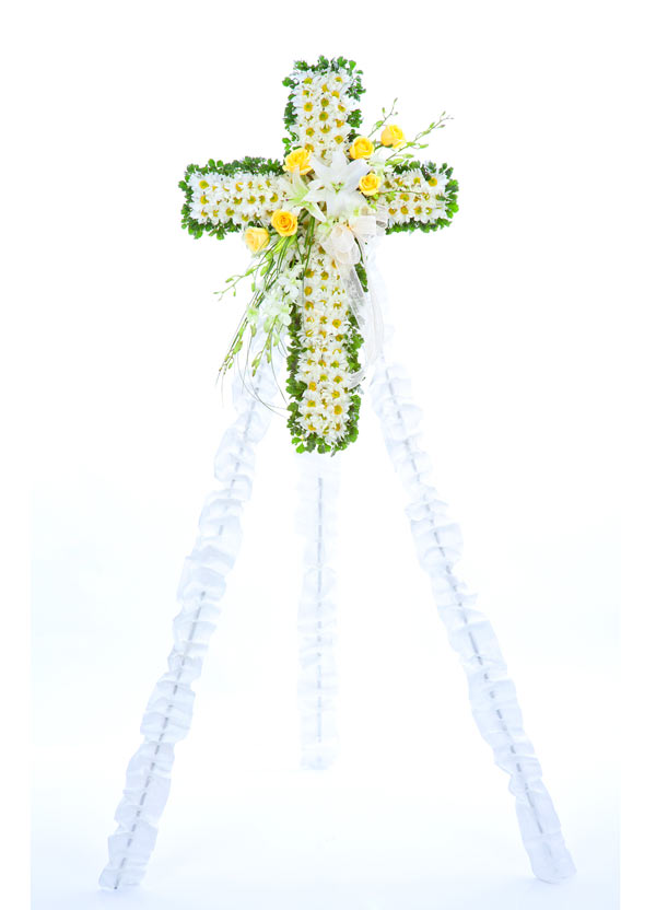 Cross Wreath: Rest in Peace