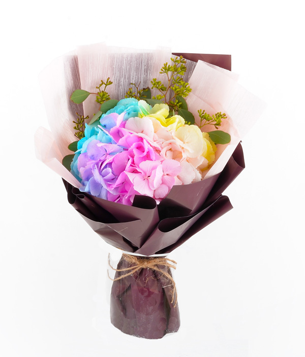 Hydrangea Bouquet: Rainbow Wishes