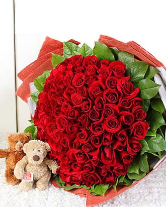 99 Roses Bouquet: Heartiest Love