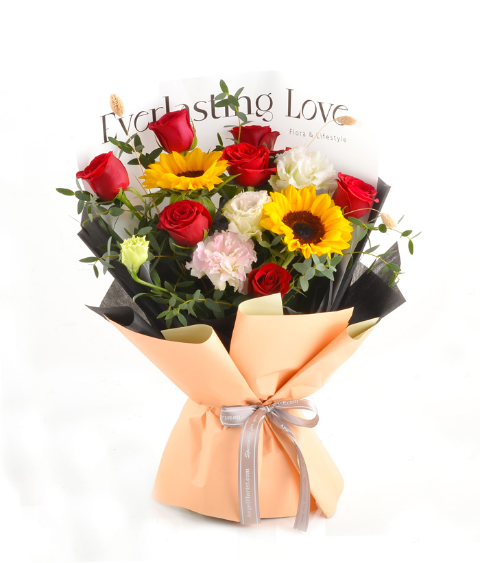 Sunflower Hand Bouquet: Love and Joy
