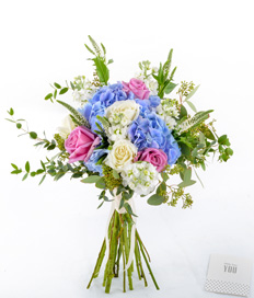 Bridal Bouquet: Blue meets White
