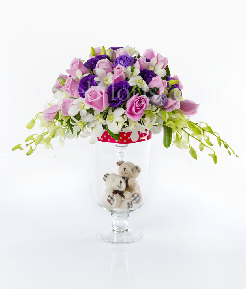 Happy Birthday Flowers: Crystal