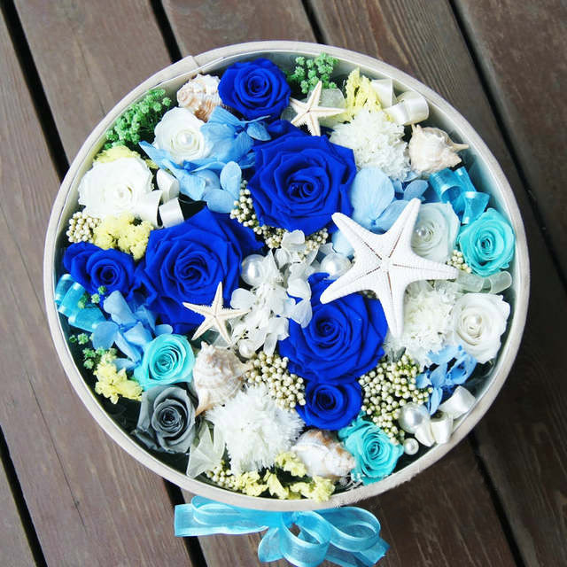 Preserved flower-The heart of the ocean