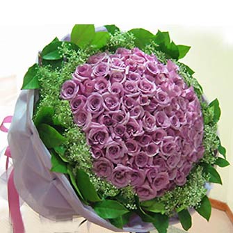 99 Roses Bouquet: Lavender Love