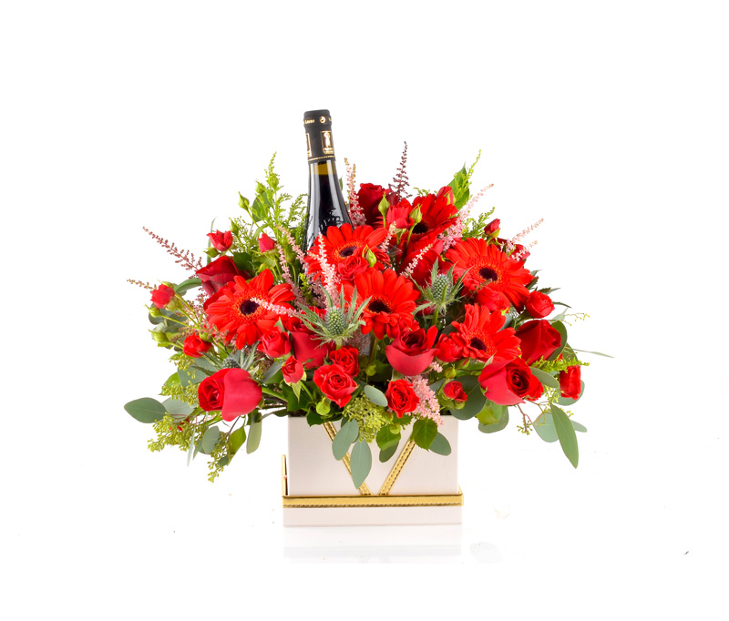 Birthday Flower: Crown of Roses & Wine